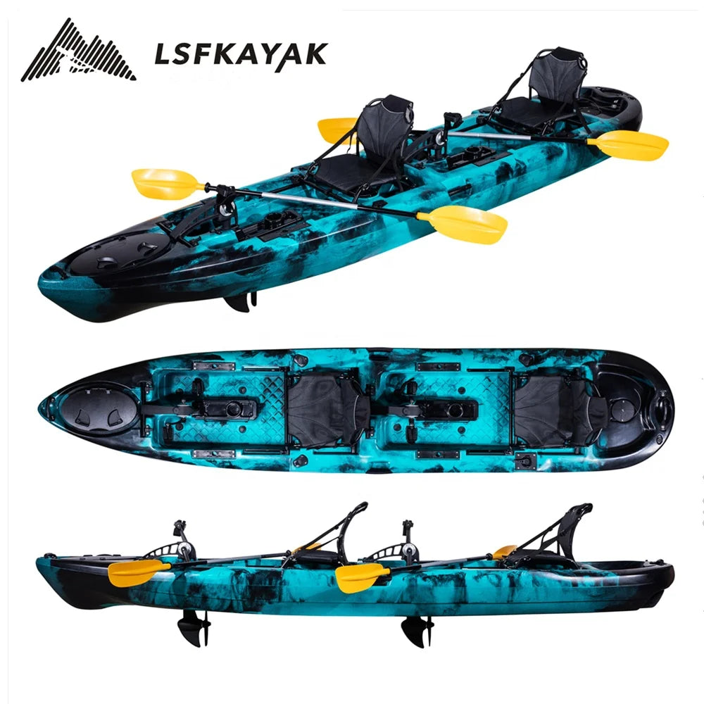 New Arrival 14ft 2 Person Seater Double PDL Fishing Kayak with Pedals