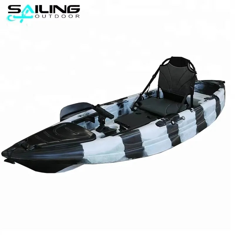 Airo Single Flap Inflatable Pedal Kayak Lightweight Polyethylene HDPE LLDPE Materials for Surfing Diving Water Activities Sport