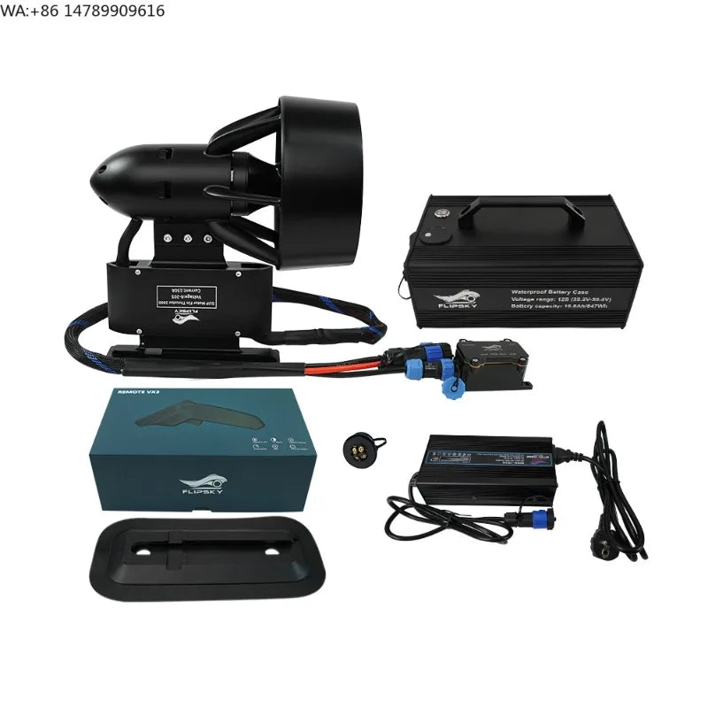 Electric Trolling MotorFLIPSKY IP68 Aluminum Alloy SUP Motor 6384 Fin Thruster 4200W Underwater Electric Boat Kayak Paddle Surf