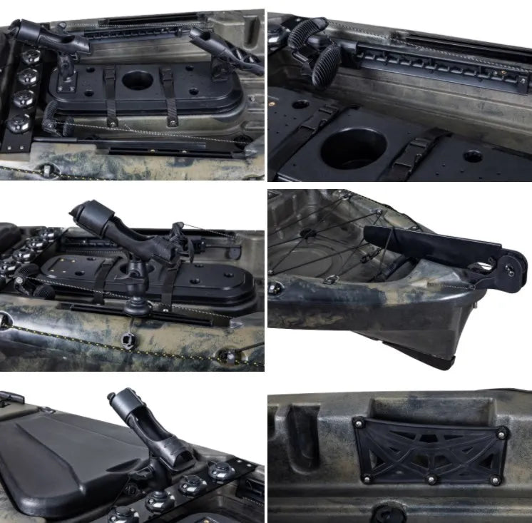 LSF First-class Single Fishing Kayak Plastic Boat Fishing 1 Seats Canoe Kayak Fishing Rod Holders Big Storage Hatch for Angler