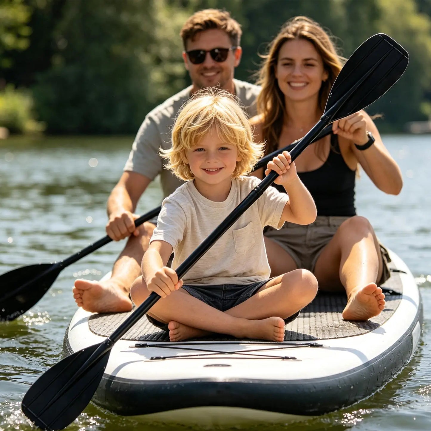 Kayak Paddle Carbon Fiber 2 Section Lightweight Double-head Carbon Fiber Tool Kayak Fishing Paddle For Kids Rowing Touring Lake