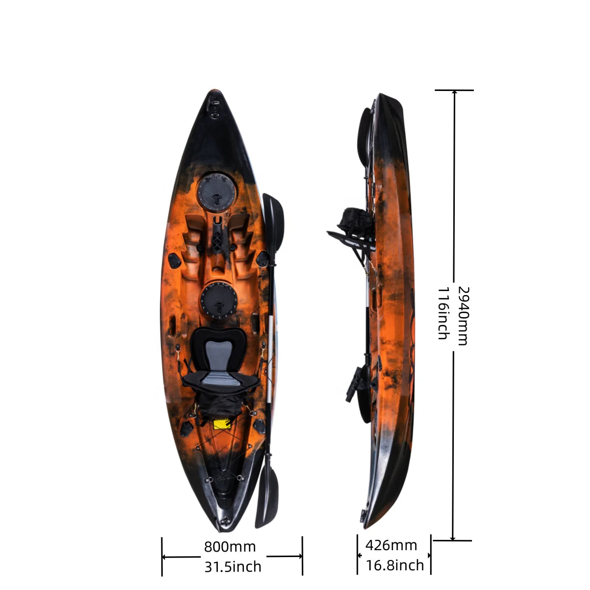 Hot Sale 2.93Meter Fishing Kayak Fishing Boat