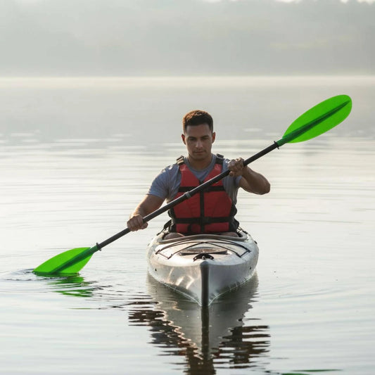 Two-Piece Kayak Paddle High-Strength Adjustable Kayak Paddle Water Sports Gear Corrosion-Resistant Detachable for Kayaking