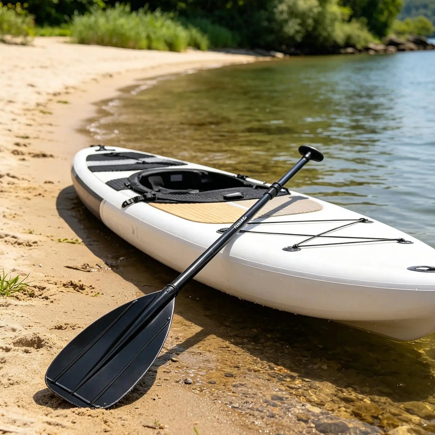 Kayak Paddle Carbon Fiber 2 Section Lightweight Double-head Carbon Fiber Tool Kayak Fishing Paddle For Kids Rowing Touring Lake