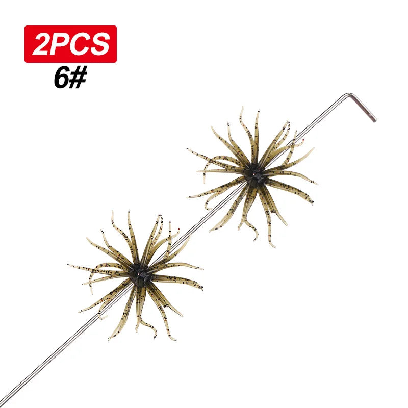 WEIHE 6 Colors soft seaurchin lure Fishing Lure Sea Urchin Lures  Soft Bait