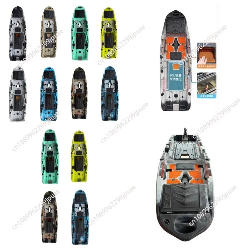 Fishing Kayak Segmented Spliced Angling Boat 2025 New Multi-section Spliced Layak Boat for Bass Mandarin Fish