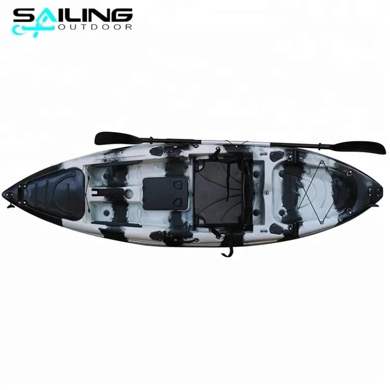 Airo Single Flap Inflatable Pedal Kayak Lightweight Polyethylene HDPE LLDPE Materials for Surfing Diving Water Activities Sport