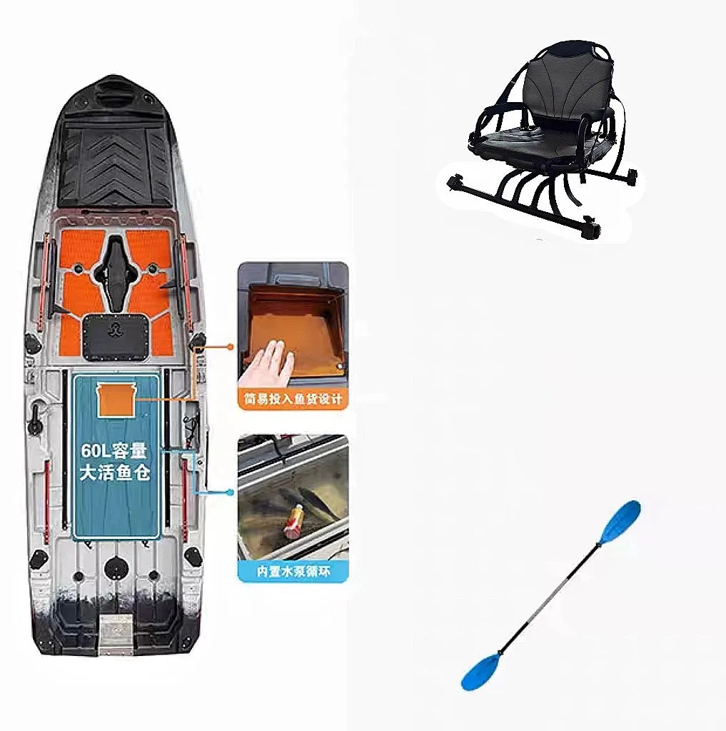 Fishing Kayak Segmented Spliced Angling Boat 2025 New Multi-section Spliced Layak Boat for Bass Mandarin Fish