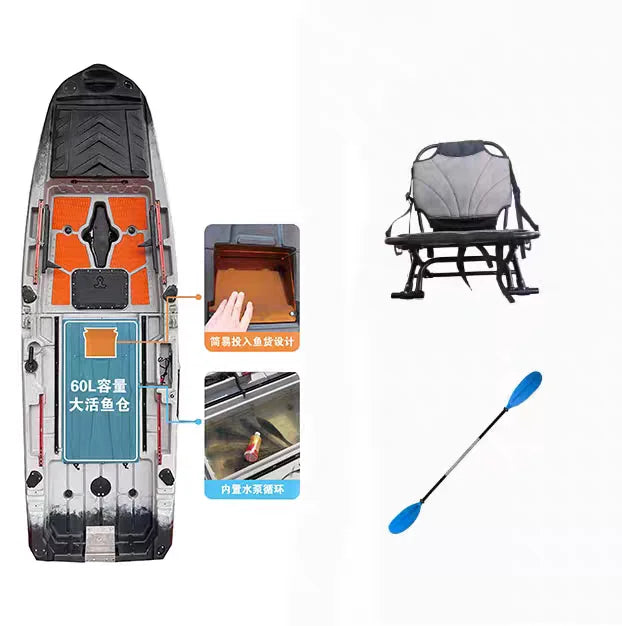 Fishing Kayak Segmented Spliced Angling Boat 2025 New Multi-section Spliced Layak Boat for Bass Mandarin Fish