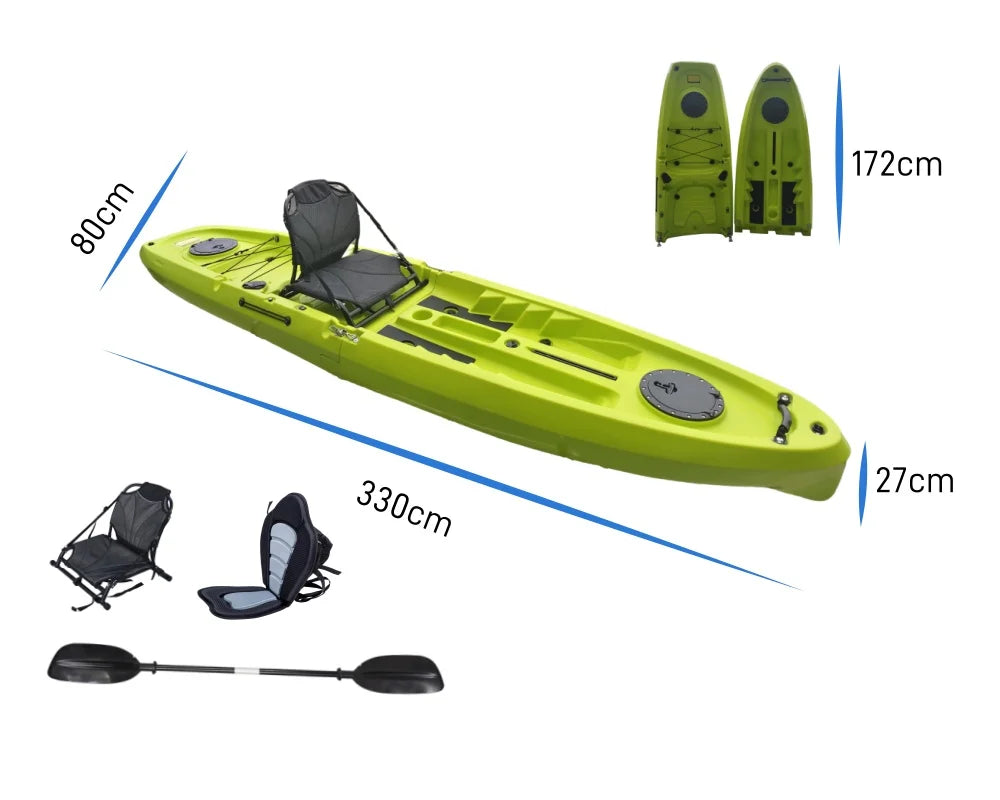 2025 NEW Modular Kayak 11ft Sit on Top Fishing Kayak,Super Lightweight, Paddle Motorized Plastic Kajak