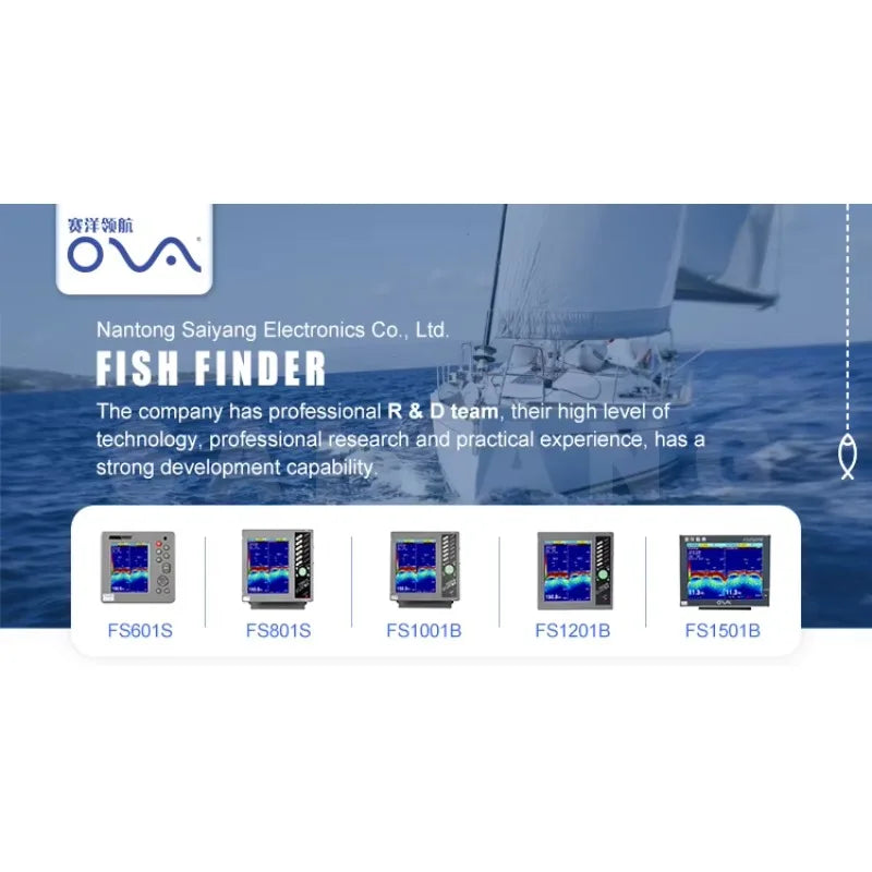Commercial 6-Inch Depth Sonar for Boats Electronic Fish Detector Device for Commercial Fishing Vessels Ships CCS