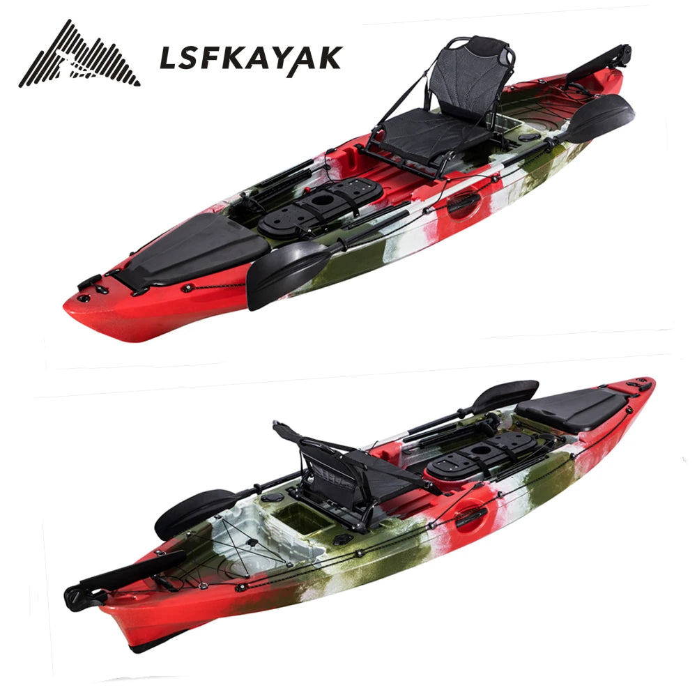 LSF First-class Single Fishing Kayak Plastic Boat Fishing 1 Seats Canoe Kayak Fishing Rod Holders Big Storage Hatch for Angler