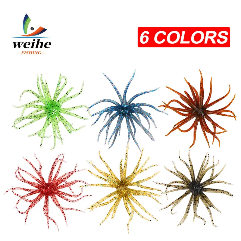 WEIHE 6 Colors soft seaurchin lure Fishing Lure Sea Urchin Lures  Soft Bait