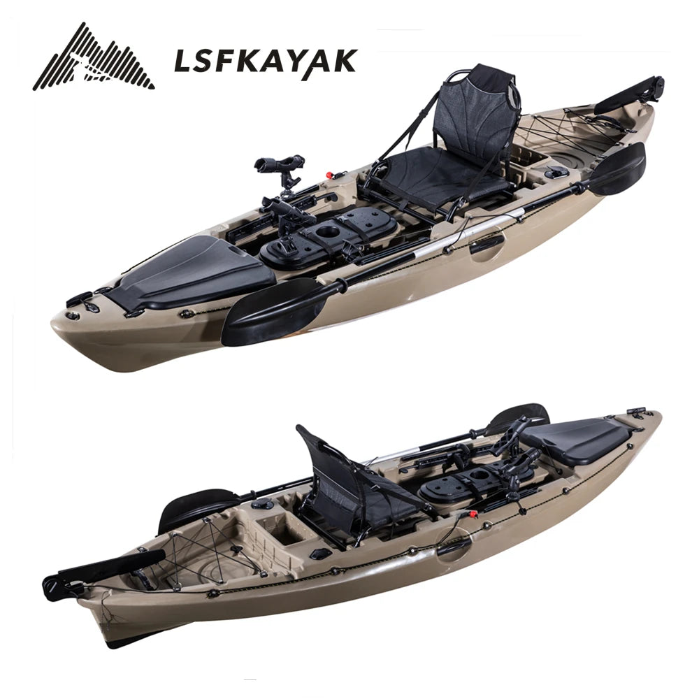 LSF First-class Single Fishing Kayak Plastic Boat Fishing 1 Seats Canoe Kayak Fishing Rod Holders Big Storage Hatch for Angler