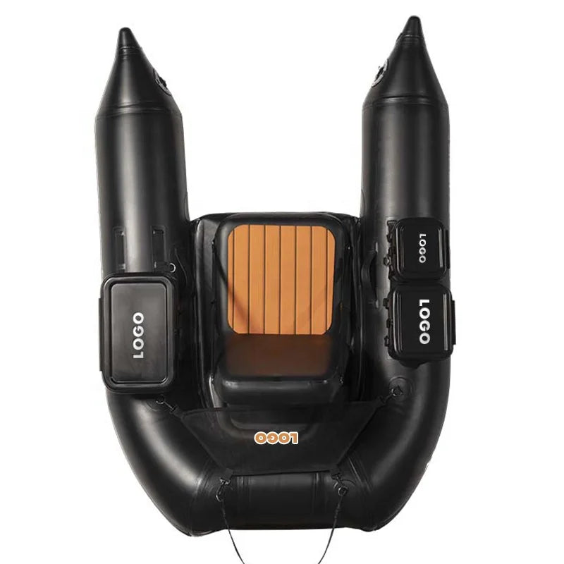 PVC Belly Boat Fishing Float Tube Inflatable Boat With Adjustable Straps/Fish Ruler/Carry Bag
