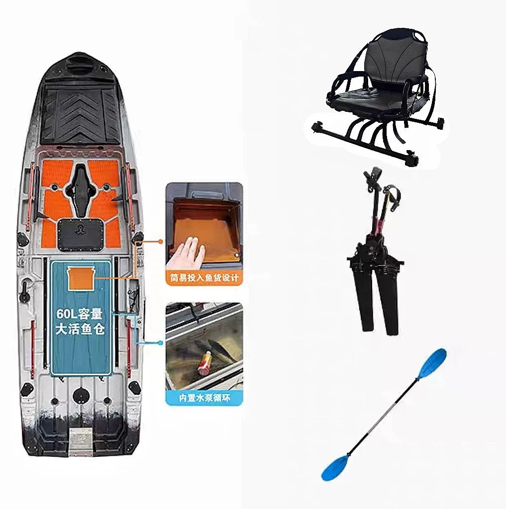 Fishing Kayak Segmented Spliced Angling Boat 2025 New Multi-section Spliced Layak Boat for Bass Mandarin Fish