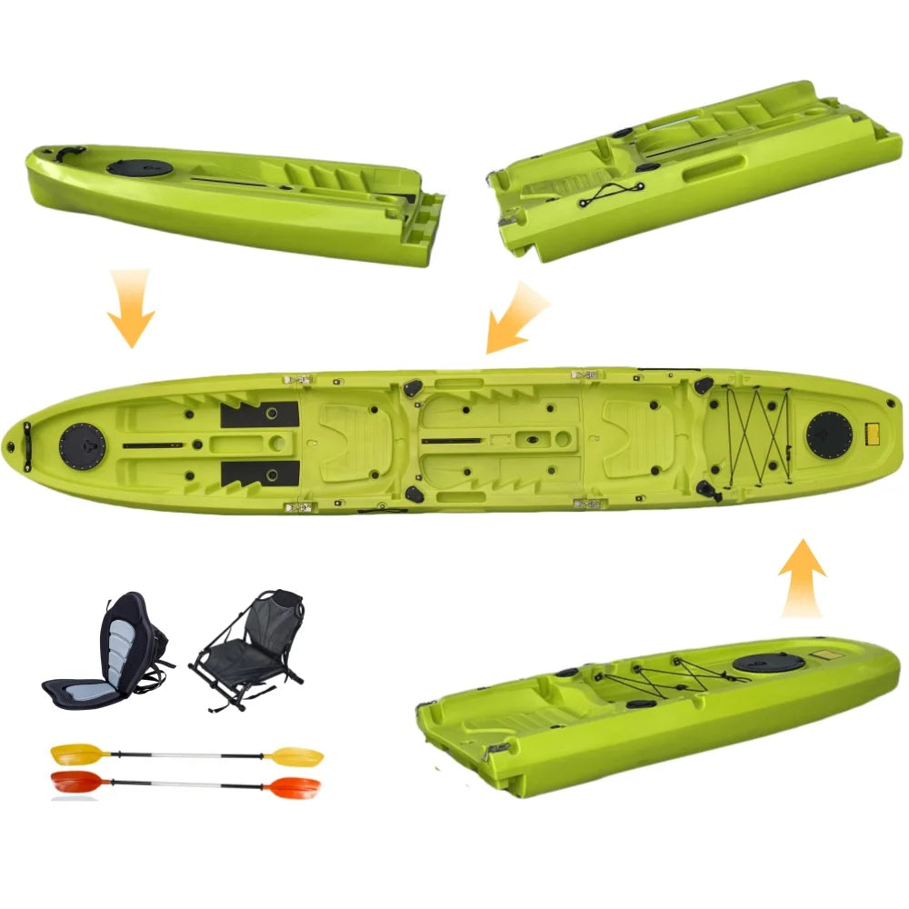 2025 NEW Modular Kayak 11ft Sit on Top Fishing Kayak,Super Lightweight, Paddle Motorized Plastic Kajak
